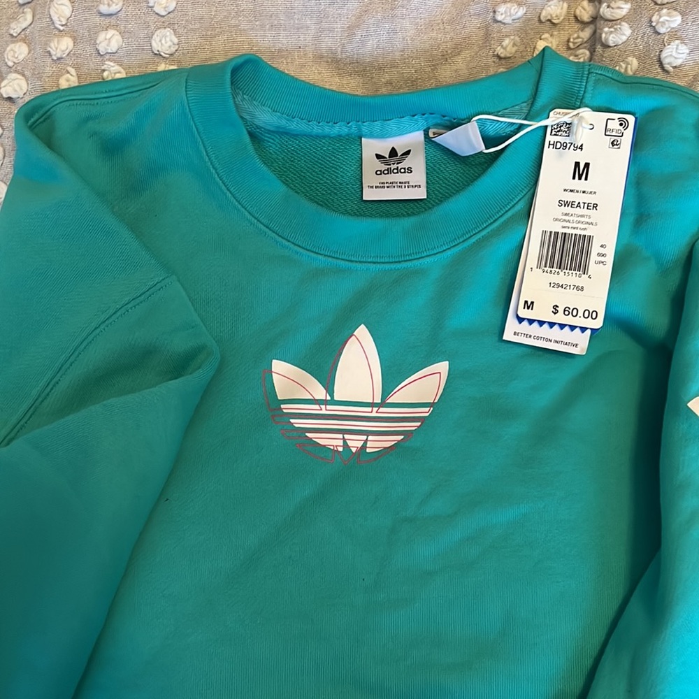Adidas originals crop top sweatshirt